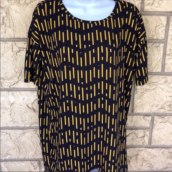 LulaRoe Tunic To blue Yellow Size XXS oversize - Picture 2 of 11
